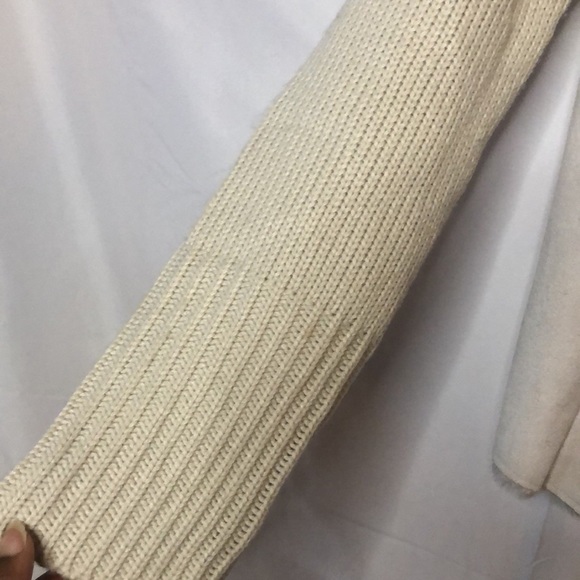 BLANC NOIR cream colored sweater cardigan/jacket. Size L. - Picture 6 of 11